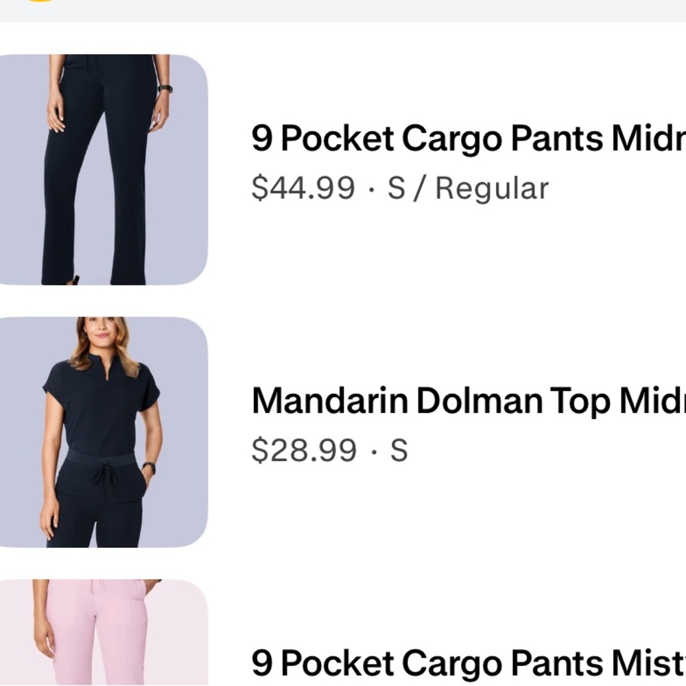 Midnight Navy Cargo Pants and Mandarin Dolman shorts Top Set from Mandala Scrubs